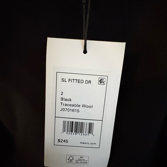 Theory Black Mini Dress - Picture 3 of 4
